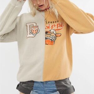 Urban Outfitters BDG Spliced Alligators Crewneck Sweatshirt